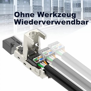 Cat6A/7/8 ağ aletsiz çinko alaşımlı korumalı Ethernet 10Gbps 22AWG SFTP kabloları aletsiz RJ45 konnektörleri için sonlandırma fişleri - Product Image 4