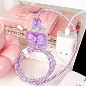 多色波弓充电器套装，带C型输入接口数据线保护，适用于iPhone - Product Image 3
