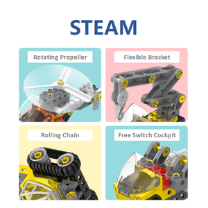 Makerzoid Big Building Blocks Mechanical Engineering Team 40 in 1、エンジニアリング玩具3歳の子供向け教育玩具 - Product Image 5