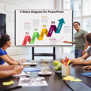 ขาตั้งทีวีแบบเลื่อนได้รถเข็นทีวีปรับความสูงได้สำหรับการแสดงวิดีโอ/เสียง/การประชุมพร้อมการป้องกันดวงตาอัจฉริยะ - Product Image 4