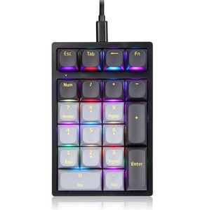 <strong>USB</strong> Wired Mechanical <strong>Numeric</strong> <strong>Keypad</strong> 21 Keys <strong>Mini</strong> Numpad RGB Backlight <strong>Keyboard</strong> Accounting Laptop Notebook Tablets - Product Image 2