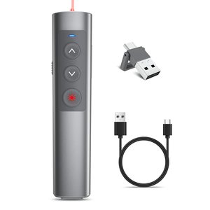 2 in 1 ricaricabile Laser rosso Wireless 2.4GHZ presentatore remoto con Hyperlink e Volume Slide Clicker per PPT PowerPoint Click - Product Image 1
