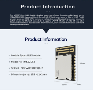 Módulo de transmisión de datos con chip de Control Bluetooth 5,1 personalizado Módulo receptor inalámbrico RF de alta calidad remoto