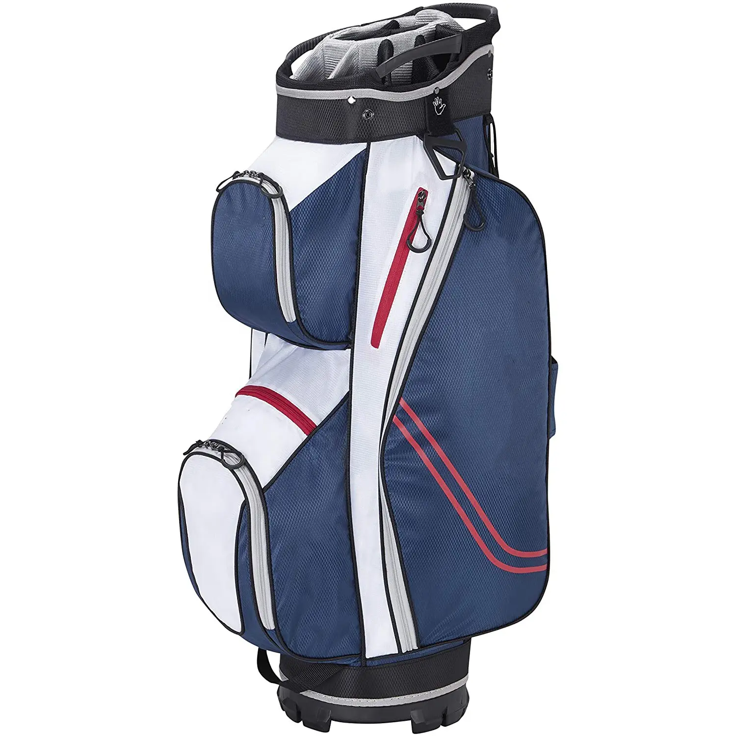 पेशेवर अनुकूलित काला पॉलिएस्टर गोल्फ बैग महिला पुरुष 14 तरह से हल्का गोल्फ कार्ट बैग