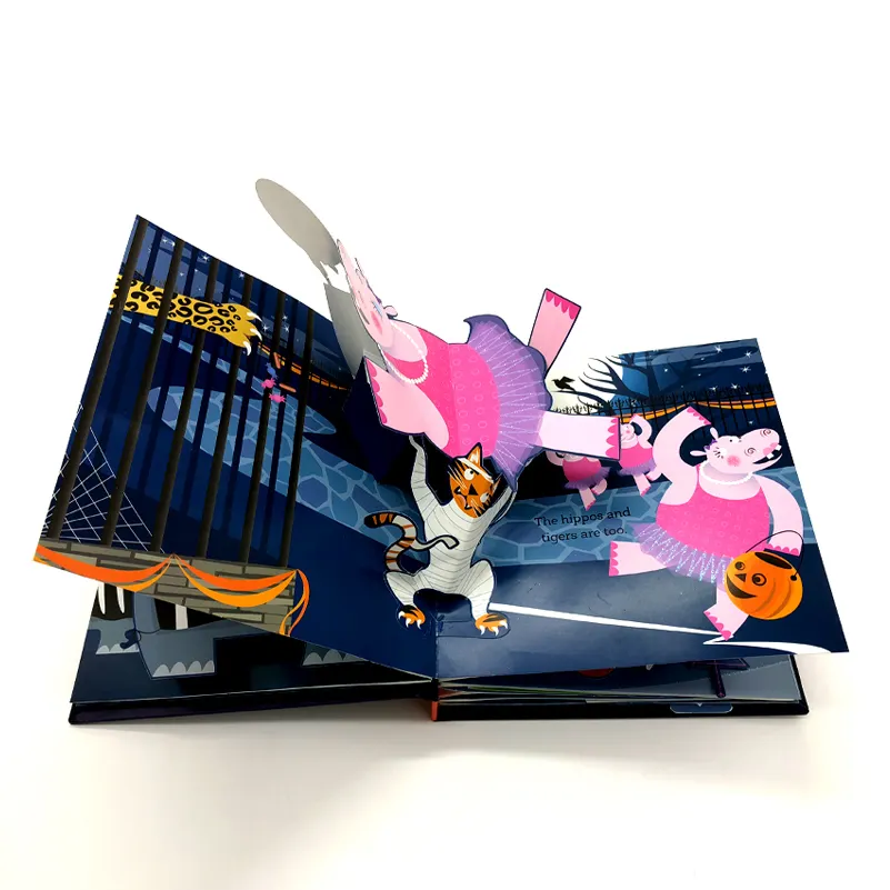 Personalizzato 3d Hardcover Pop Up Storia Società Libri di Stampa Per I Bambini