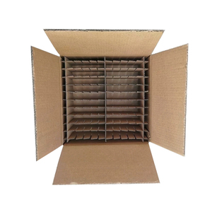 Tái chế có thể gập lại các tông chai rượu vang hộp giấy chia giá rẻ tùy chỉnh các tông khay với chia - Product Image 2