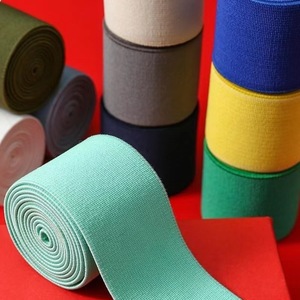 厂家批发纯色140定制松紧带2.5厘米7.5厘米平纹加密加厚带涂层技术 - Product Image 1