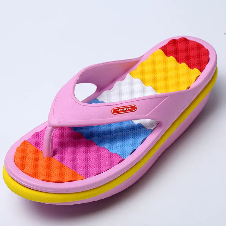 Women Summer Sandals Slippers Shoes Non-slip Ladies Wedge Flip-flops Custom Designer Flip Flops