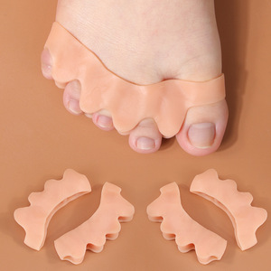 Ayak örtüşme ayak splitter ayak carder silikon ayırma dört delikli beş delikli ped klip guard başparmak halluks valgus düzeltici - Product Image 3
