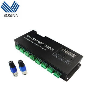 DMX 512 декодер цифровой дисплей драйвер затемнения 24CH RGBW светодиодный контроллер пульт дистанционного управления для ленты полосы света DC5V-24V канала