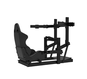 Cabina de simulación integrada 4080 perfil de aluminio Simulador de juego de carreras de siguiente nivel con soporte de monitor de tres pantallas