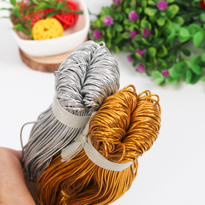 Bán Buôn 1.2 Mm Đàn Hồi Bện Dây Giáng Sinh Trang Trí Vàng Và Bạc Tag Cho Quần Áo Treo Cao Su Tráng Kỹ Thuật - Product Image 5