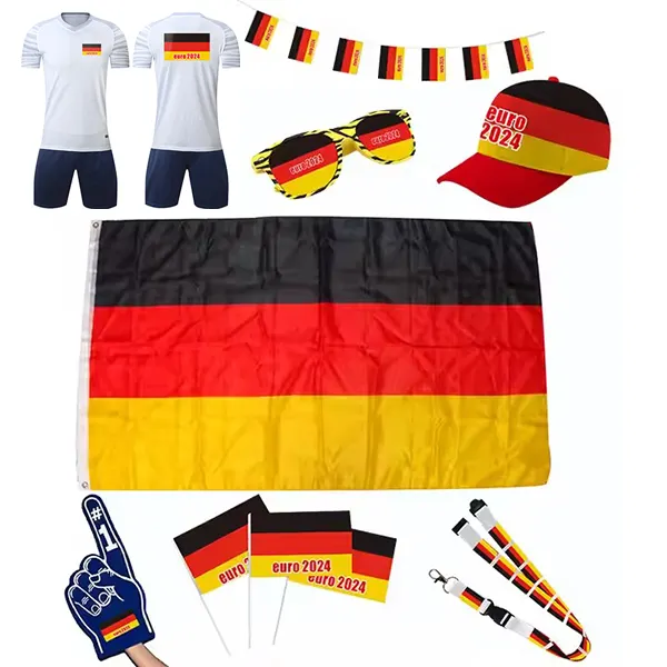 2024 Alemania Deportes Copa de fútbol Bandera Banner Productos con logotipo personalizado Artículos de regalo promocionales para fanáticos del fútbol EURO
