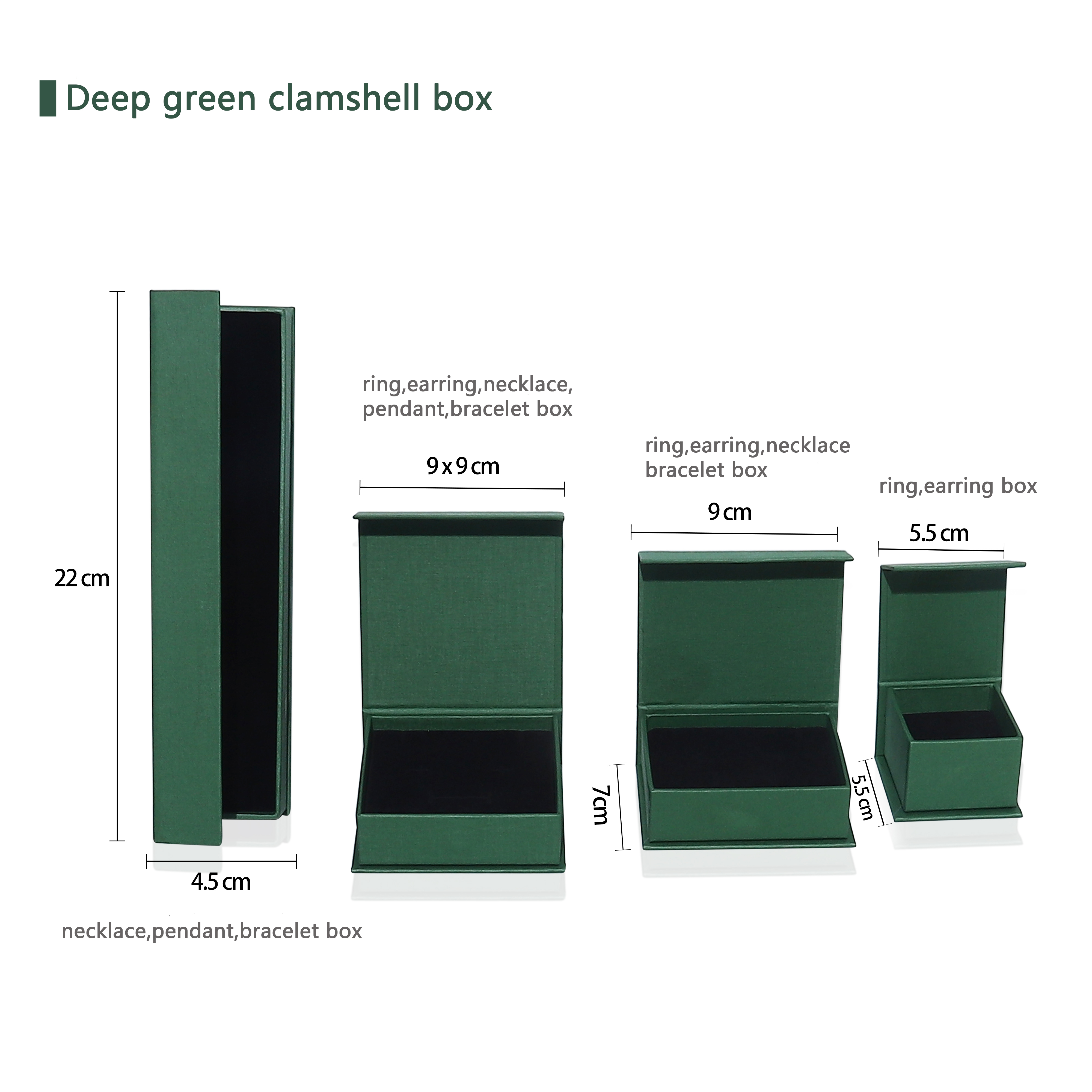 deep green jewelry box set