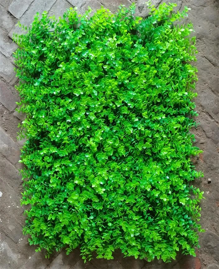 Artificial Eucalyptus Garden Decoração Grass Wall 40*60cm Pendurado Plástico Artificial Grass Painéis De Parede Para Decoração Ao Ar Livre