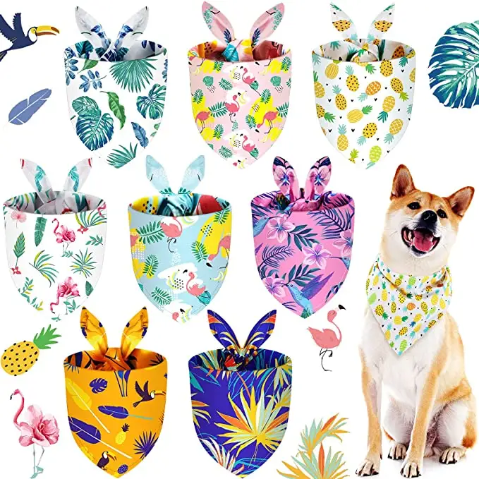 Bandana en forme de Triangle pour chien, foulard d'été, bavoirs réglables, fruits de forêt, vente en gros,