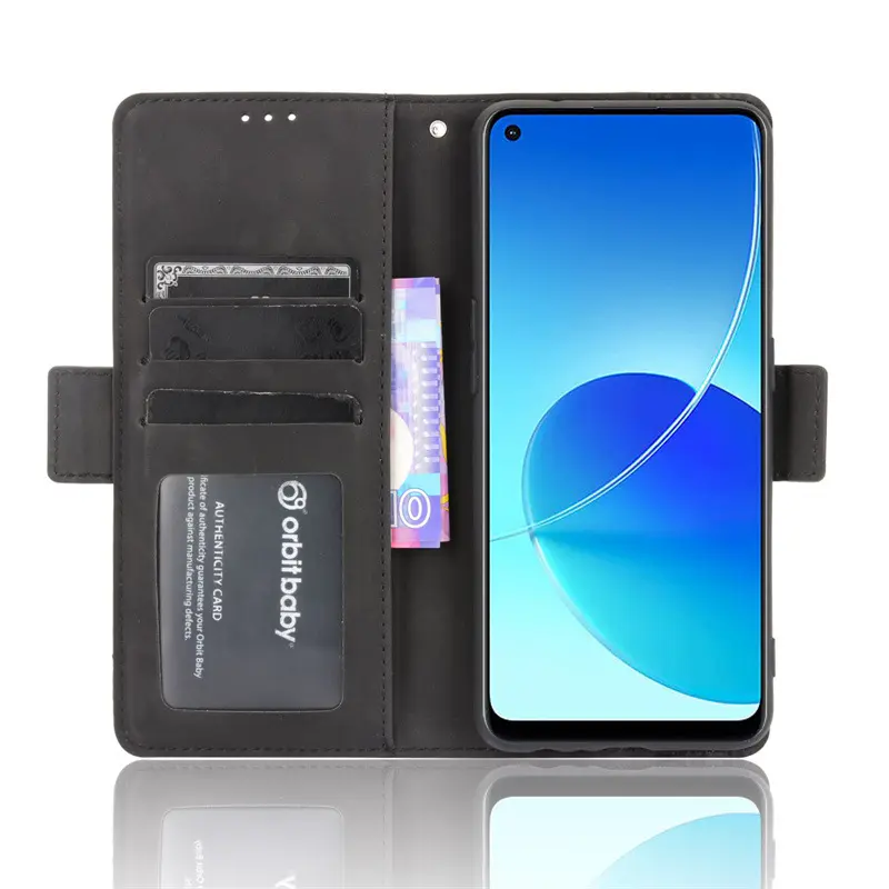 Jmax – portefeuille en cuir PU avec fente pour carte multifonction, housse de téléphone amovible pour OPPO RENO 2 3 4 5 6 7 Z SE Lite Pro Plus 4G 5G