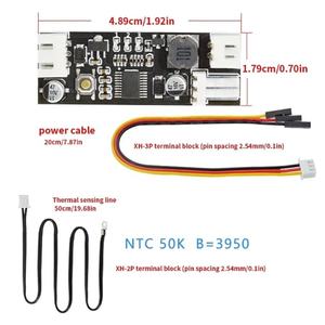 Single 12V 0.8A DC <strong>PWM</strong> 2-3 Wire Fan <strong>Temperature</strong> Control Speed <strong>Controller</strong> Chassis Computer Noise Reduction Module NTC - Product Image 6