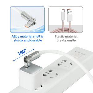 批发180度旋转PD60W 6A <span class=keywords><strong>USB</strong></span> C数据线快速充电纯铜硅胶<span class=keywords><strong>USB</strong></span> Type-C至C兼容IOS