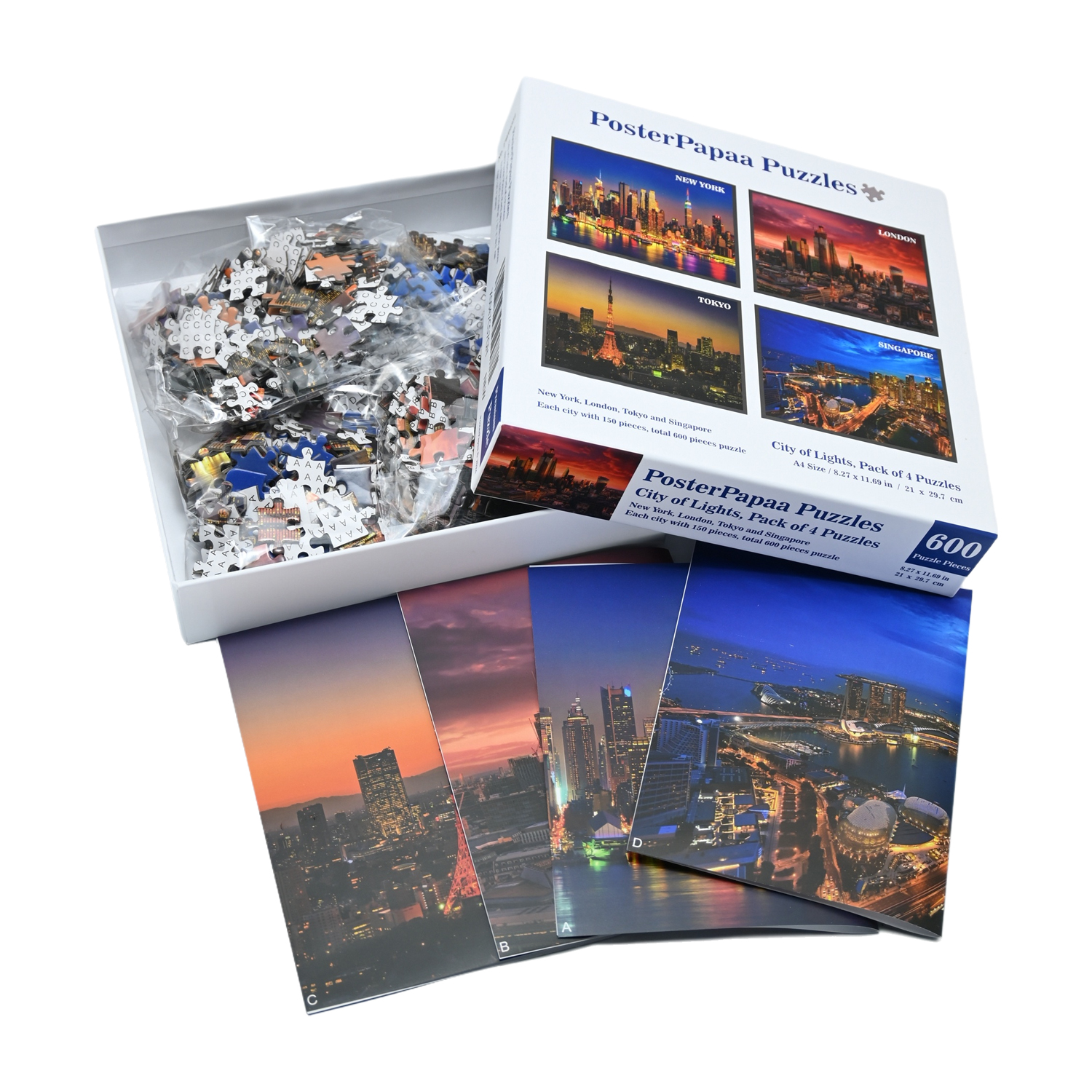 600 pièces - Lot de 4 puzzles