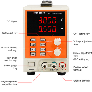 VICTOR 3005C tipo di banco controllo del programma stabilizzazione dell'alimentazione cc lineare intelligente 30V 5A regolabile con Display OVP OCP 4 bit - Product Image 3