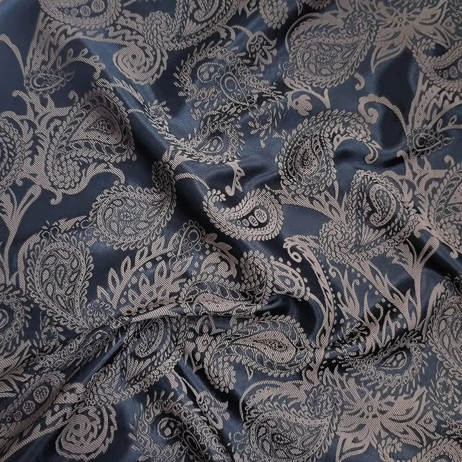 NAIS neuesten Polyester weich weiß schwarz braun Paisley Muster Brokat Jacquard Stoff für Sommer Frühling Herbst Frauen Kleid