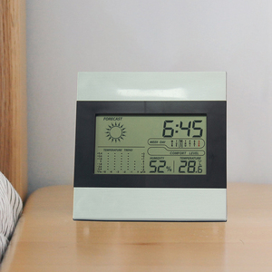 EMAF Giá Rẻ Xu Hướng Nhiệt Độ Trong Nhà Nhiệt Độ Độ Ẩm Lịch Đồng Hồ Mô Phỏng Dự Báo Thời Tiết Báo Lại Đồng Hồ Báo Thức - Product Image 2