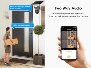 360 ° tam renkli kablosuz güvenlik kamera gece görüş üç ekran güneş için gündüz gece cep telefonu uzaktan SD/MMC hafıza kartı - Product Image 6