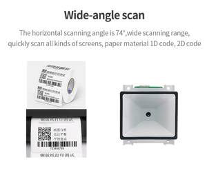 Interfaz USB Escáner de código de barras de código QR con RS232 RS485 UART 13,56 MHz Soporte de tarjeta IC Lector de tarjetas de control de acceso integrado - Product Image 6