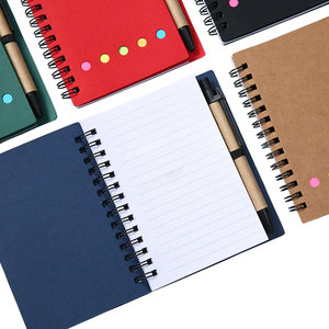 BECOL, venta al por mayor, Bloc de notas de estudiante multicolor, Mini Bloc de notas con logotipo personalizado, cuaderno espiral de papel Kraft ecológico con notas adhesivas