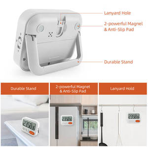 Timer da cucina digitale per cucinare la doccia studio cronometro orologio magnetico cottura elettronica conto alla rovescia Timer - Product Image 6