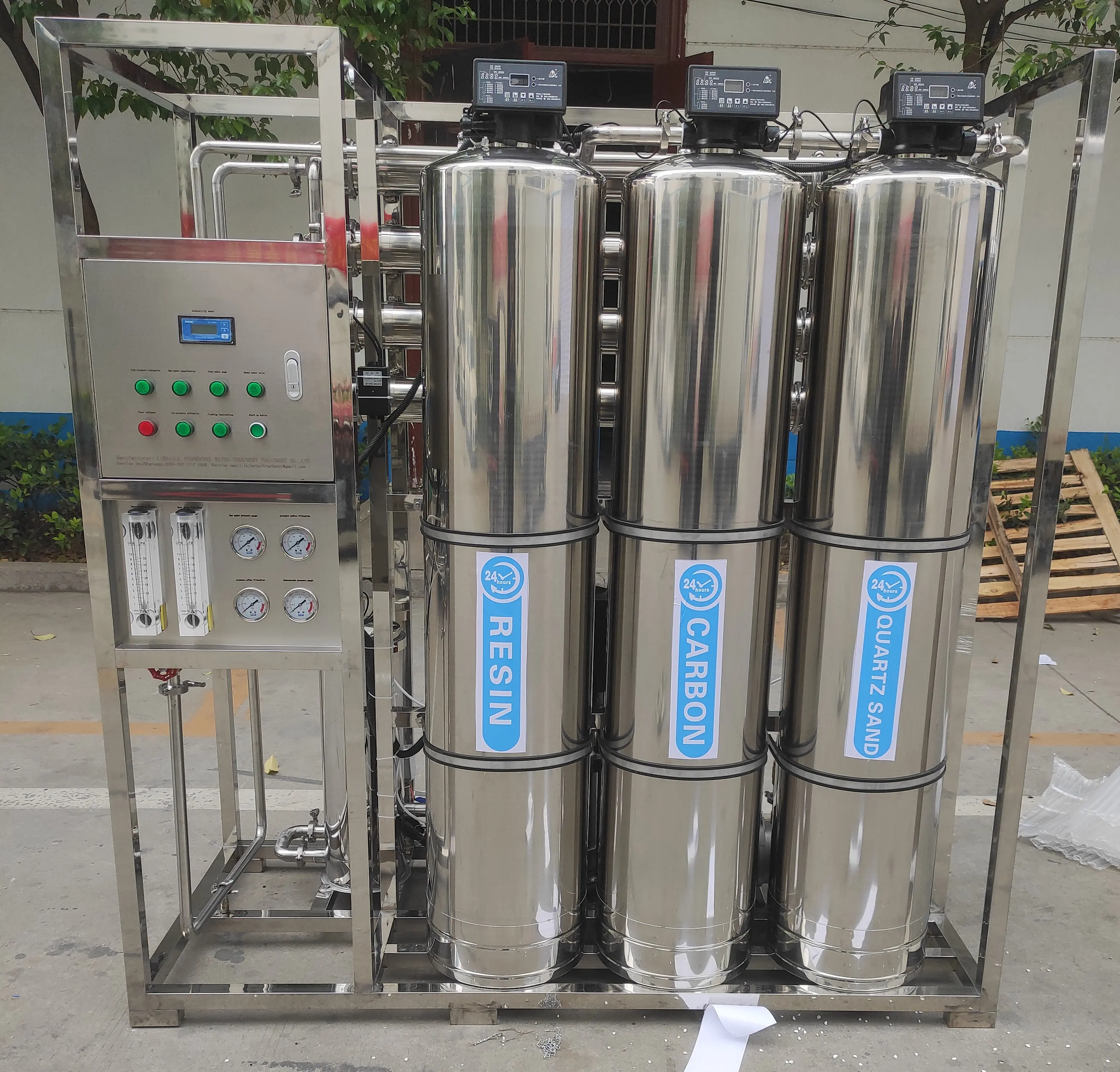 Machine commerciale de traitement de l'eau par osmose inverse, machine à eau pure, machine à eau alcaline, bon marché, 500lph, en chine