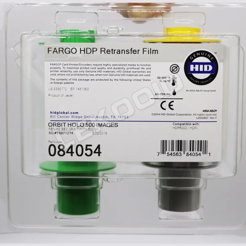 Özel film 84054 holografik termal transfer filmi HDP5000 kimlik kartı yazıcı