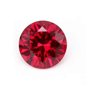 Loose <strong>Rubi</strong> Round Shape 8HS&amp;8AS Cut Corundum Red <strong>Ruby</strong> Stone Price Per Carat 5# Synthetic Gemstone Red <strong>Ruby</strong>