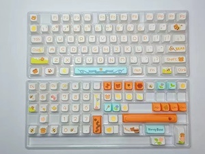 Honey Bear Keycap FA Profile 131 <strong>Keys</strong> Pbt Thermal Sublimation Cute Customization <strong>Key</strong> Caps DIY Mechanical Keyboards