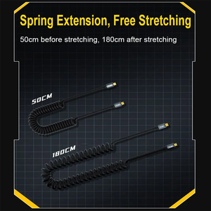 Type-<strong>C</strong> to <strong>C</strong> Spring Coiled Cable Support 20Gbps Data Transfer 8K@60Hz Display USB <strong>C</strong> 100W Fast Charging Cord for Car Mobile Phone - Product Image 4
