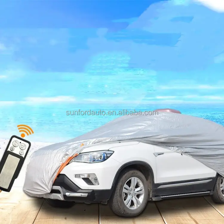 Yeni güneş GPS otomatik uzaktan kumanda açık otomobil araç çadır şemsiye araba gölge güneşlik kapak açık araba kılıfı