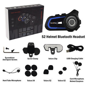 Soporte 2 jinetes sistema intercomunicador bluetooth conexión 2 teléfonos móviles Walkie talkie 800 metros casco auricular intercomunicador - Product Image 5