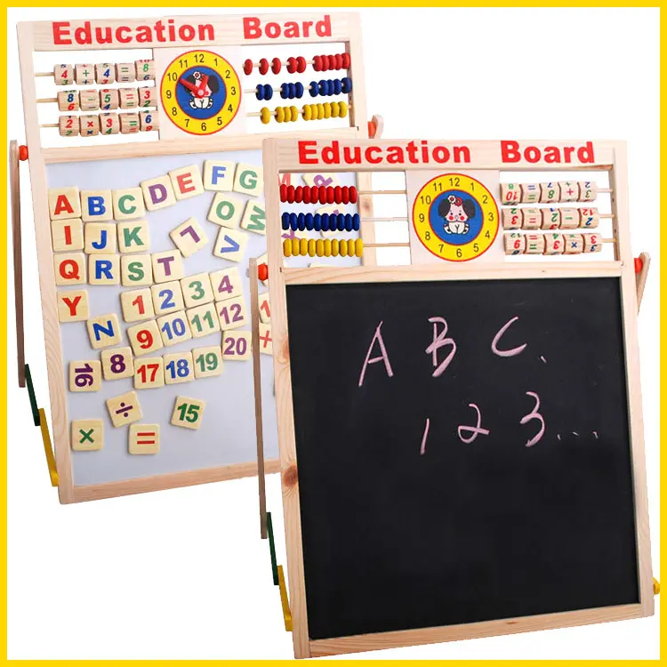 Kinder Multifunktion ale Mathematik Tafel Whiteboard Lernen Doppelseitiges Schreiben Bildung Holz Magnetisches Zeichenbrett