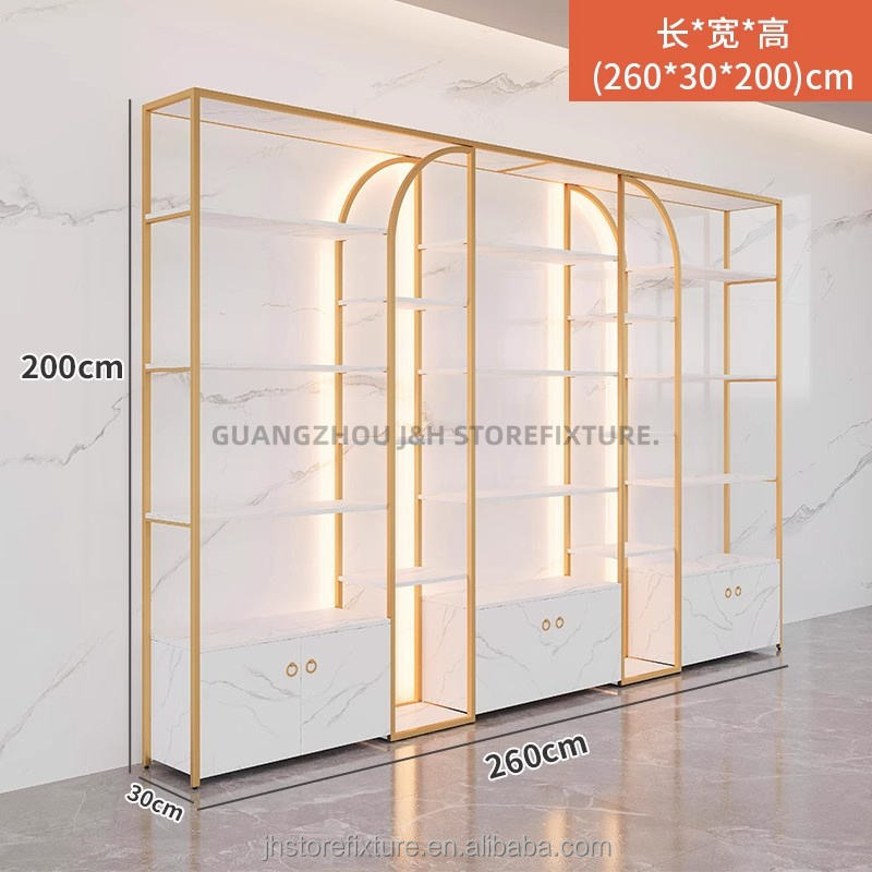 Or brillant + blanc (avec armoire) L260 * W30 * H200CM