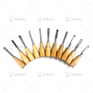 売れ筋12個DIY木彫りノミ大工インサート旋削用木工用コールドチゼルツールセット - Product Image 5