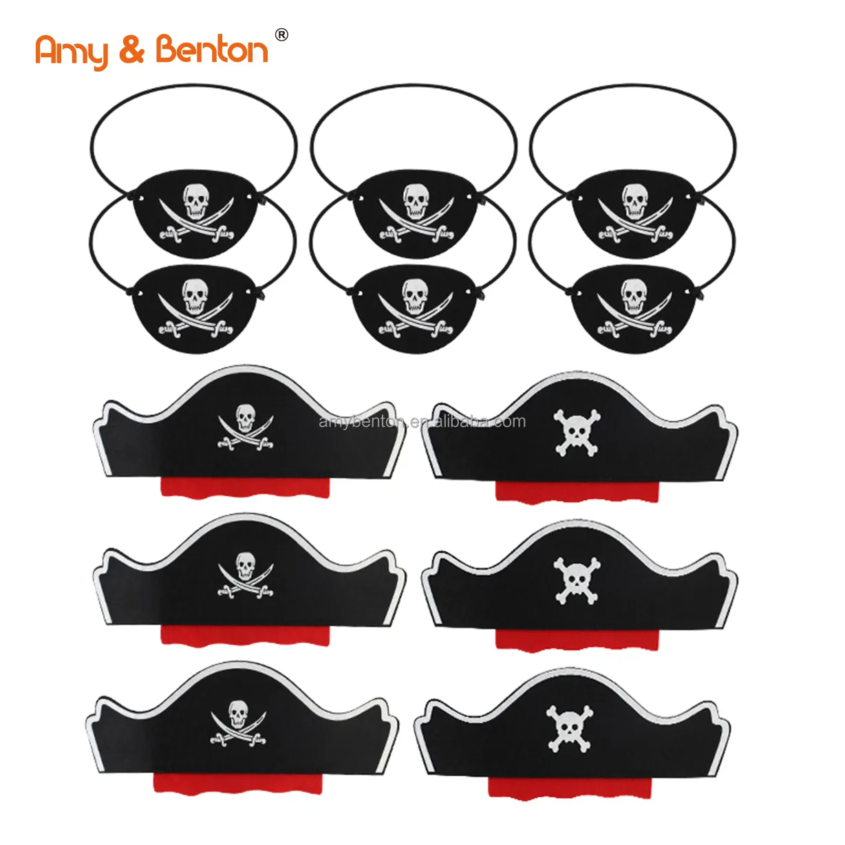 Piraten Oogvlekken Zwart Vilt Kapitein Patches Kruismes Ooglap Cosplay Rekwisieten Piraat Voor Feest Piratenthema