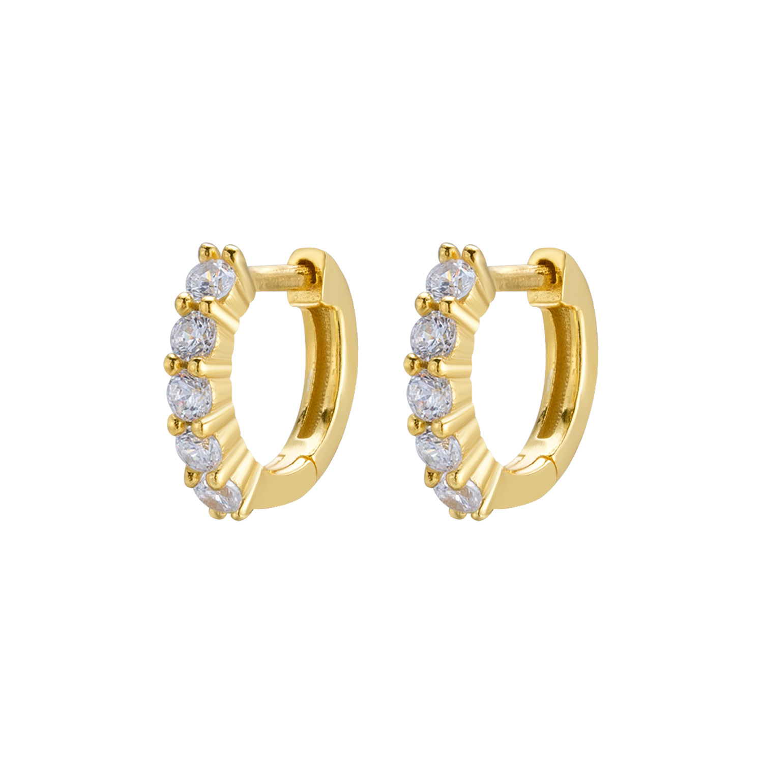 Single row diamond earrings