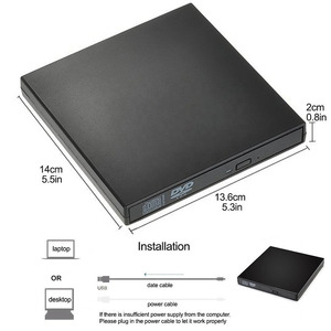 USB External <strong>CD</strong> DVD Reader/USB2.0 External Disk Drive <strong>CD</strong>-<strong>ROM</strong> DVD-<strong>ROM</strong> Optical for Macbook Laptop Desktop <strong>PC</strong> - Product Image 4
