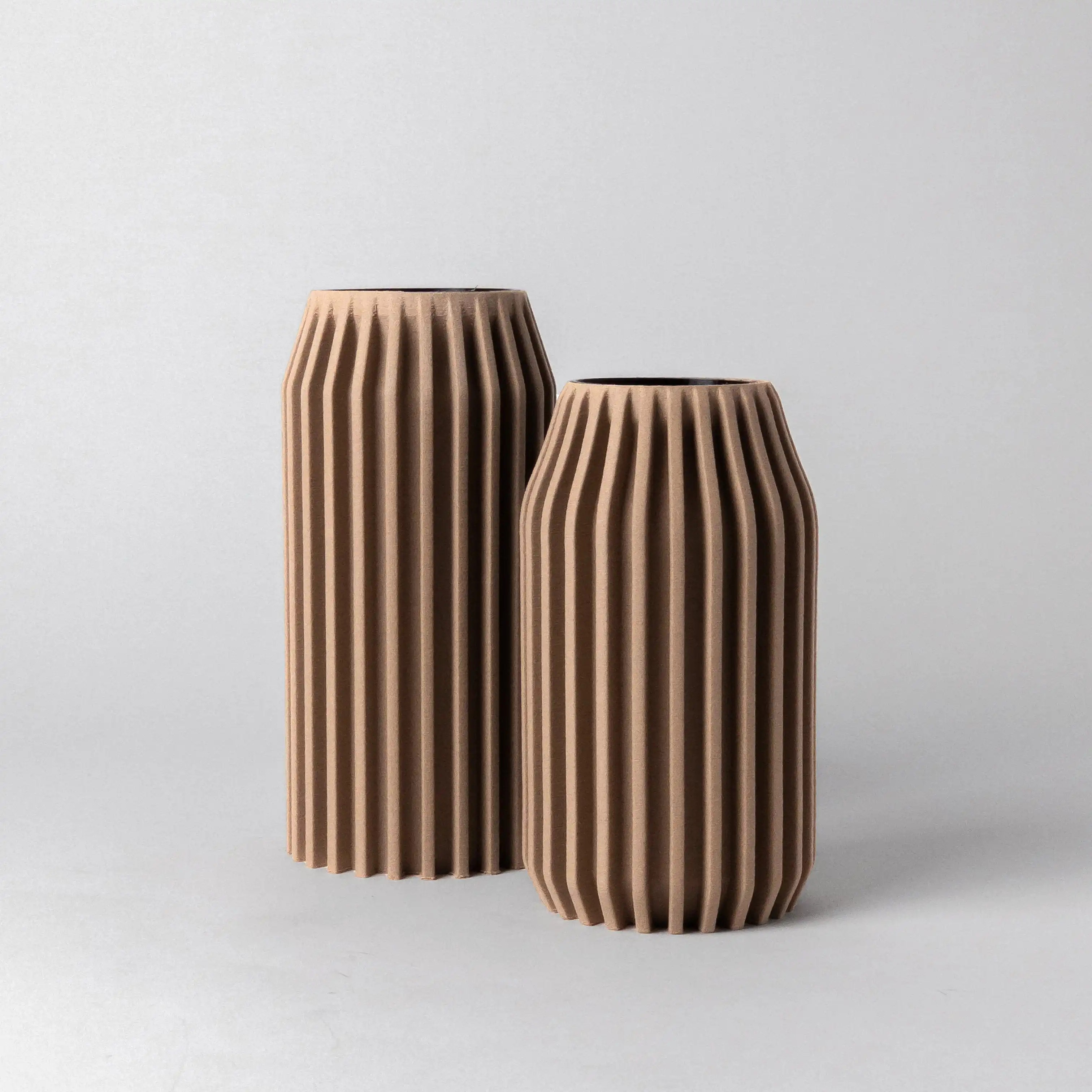 Due Set vasi in fibra di legno vendite dirette in fabbrica vaso da tavolo leggero peso vasi per fioriere durevoli fiore decorativo in fibra di vetro
