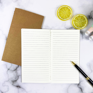 Diario del estudiante Cuadernos Libro de ejercicios Papelería Oficina Simple Papel Kraft Cuaderno marrón Bloc de notas Forrado Punto en blanco - Product Image 5