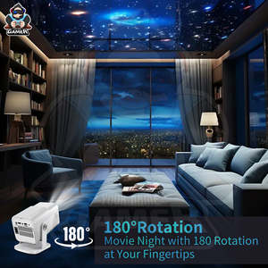 HCS350 Android 11 proyector HD 1080P 8GB ROM de doble banda WiFi6 LED LCD lámpara Smart Home características Oficina Aula 3D Pico Video - Product Image 4