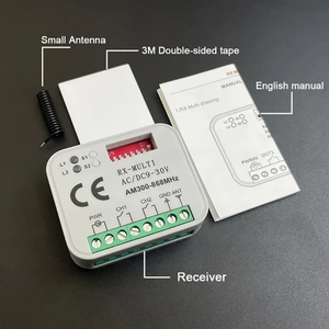Uzaktan kumandalı anahtar alıcı 433MHz 868MHz 390 MHz RX çok frekanslı alıcı AC/DC 9-30V 300-868MHZ garaj kapısı, su pompası kontrolü - Product Image 6