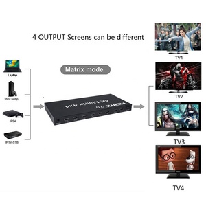 Xpup 18Gbps 4k 2.0 3D 1080P支持4至4 HDMI矩阵分离器4x4 HDMI视频矩阵hdmi开关分离器HDCP2.2 HDR 4K 60Hz - Product Image 5