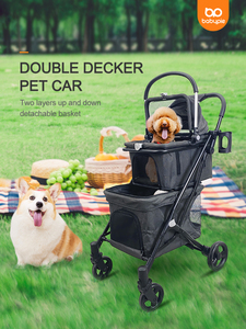 Hot bán Dog PET cho 2 PEG perego Xe đẩy đôi Pet Xe đẩy cho 2 con chó/mèo Xe đẩy cho hai con chó - Product Image 6